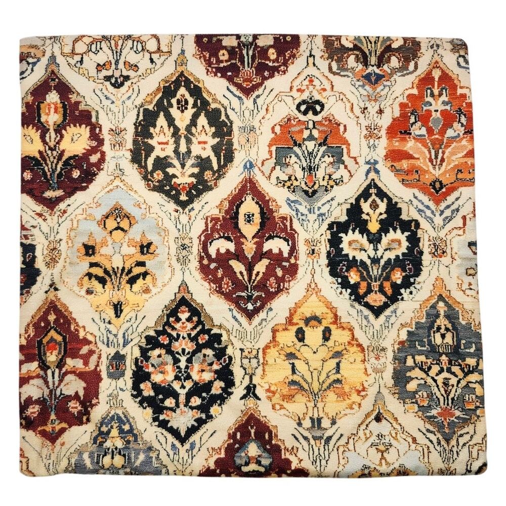 Boho Tribal Medallion Asian Pattern Cushion Pillow Cover Square 12"x12"